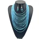 Wax Cord Multi-Layer Tassel Necklace Set view 10