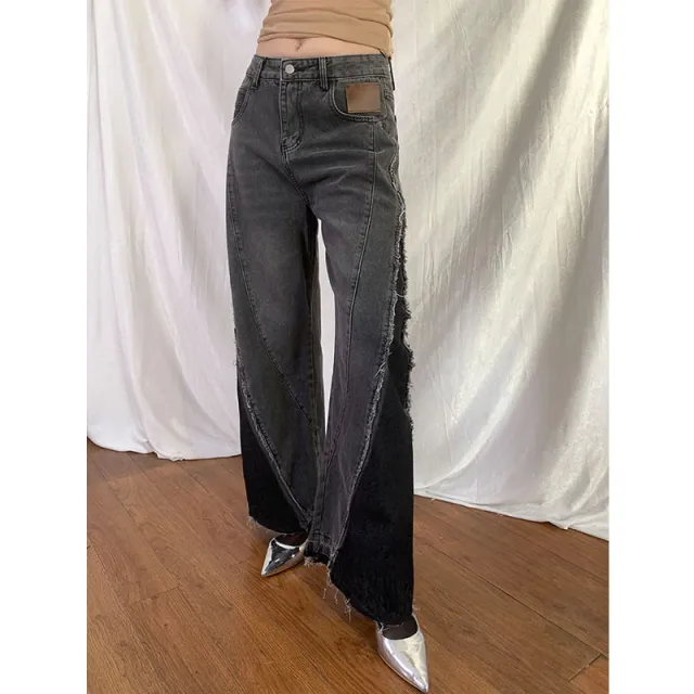 Women's Vintage Gray Long Jeans Gray - Shop at LoveMi