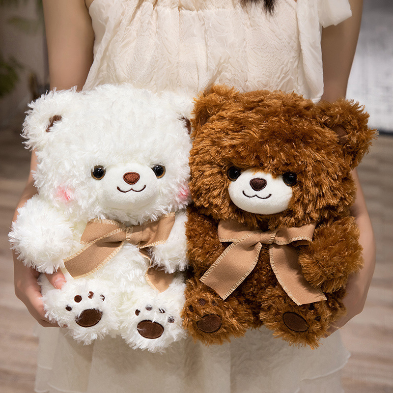 Couple Bear Plush Toy Mesh Bag