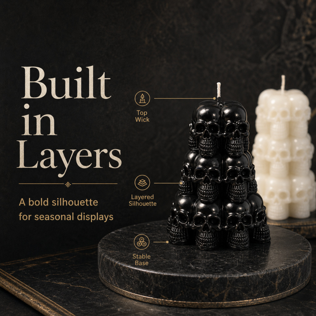 Halloween Skull Pyramid Aromatherapy Candle Ornament everydayshopit media