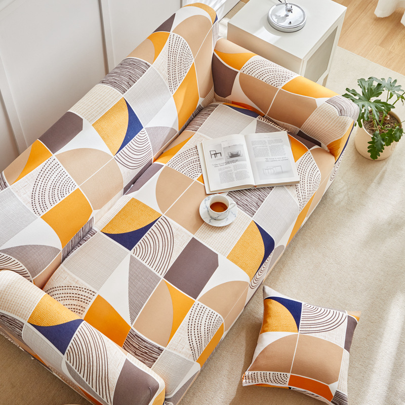 Stretchy Non-Slip Dust-Proof Fabric Nordic-Style Full-Cover All-Season Universal Sofa Cover