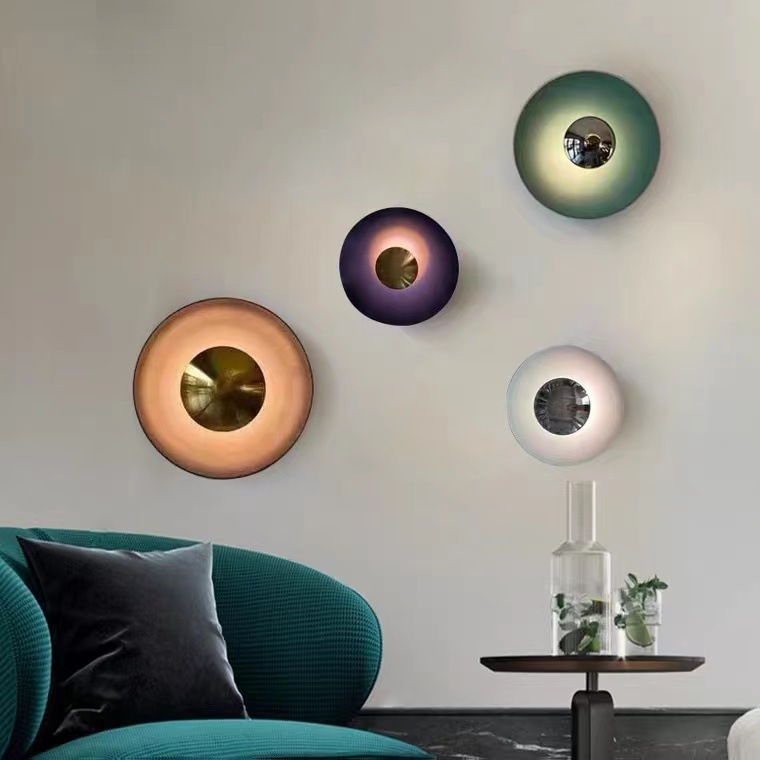 Title 2, Modern Round UFO Color Wall Lamp Simple Bedroom