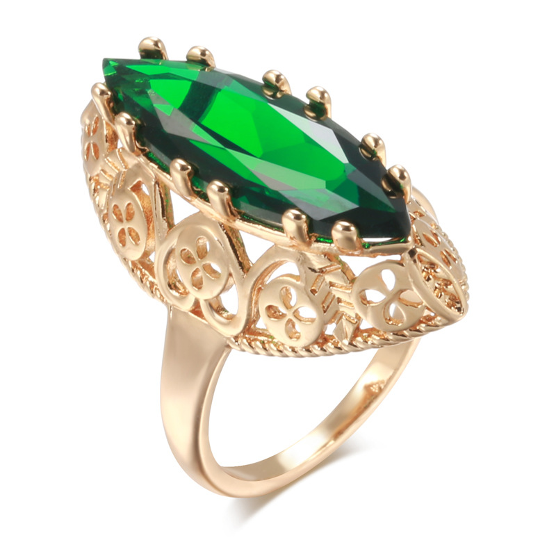 Court Classic Simple Horse Eye Zircon Women's Ring