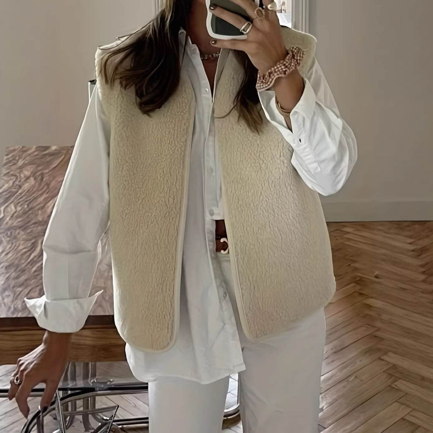 Lamb Wool Versatile Vest For Women In Autumn And Winter