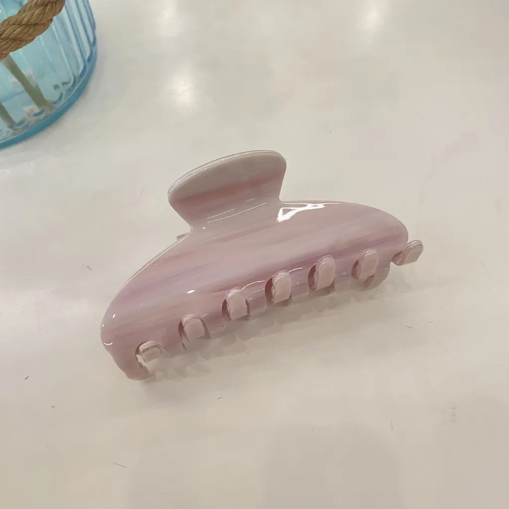 Acetate Grip Simple Advanced Sense Hair Clips Hair Accessories - Pink Cream