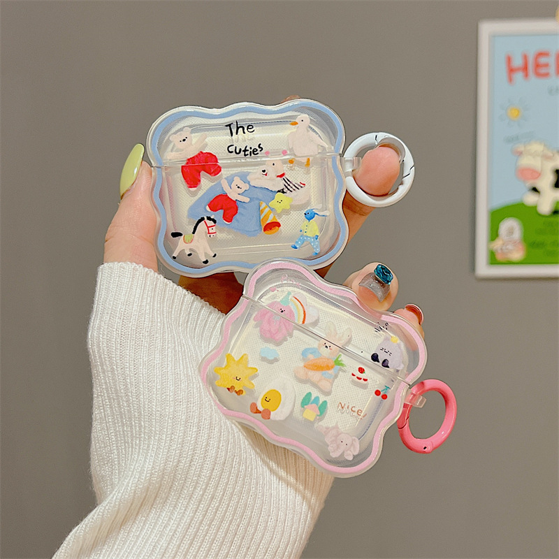 Cute Cartoon Transparent Protective Case For Wireless Headset Generation