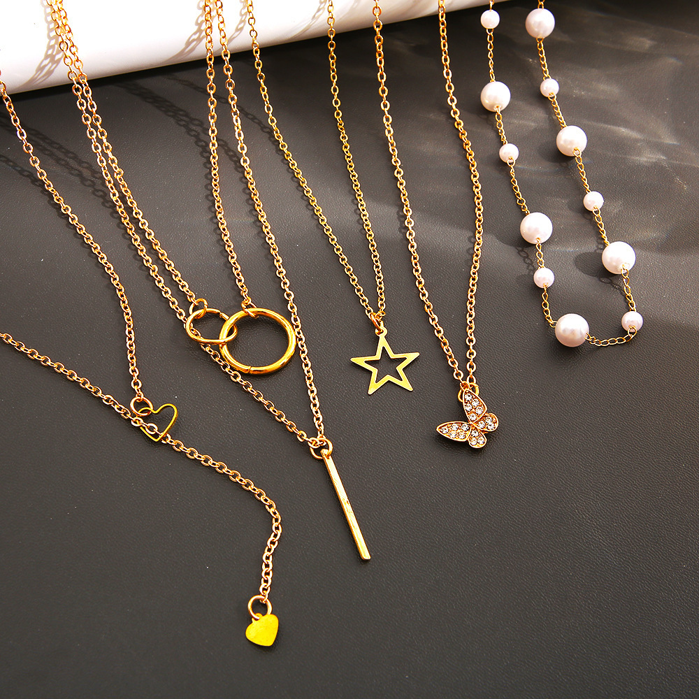Niche Five-pointed Star Ins Vintage Pearl Necklace