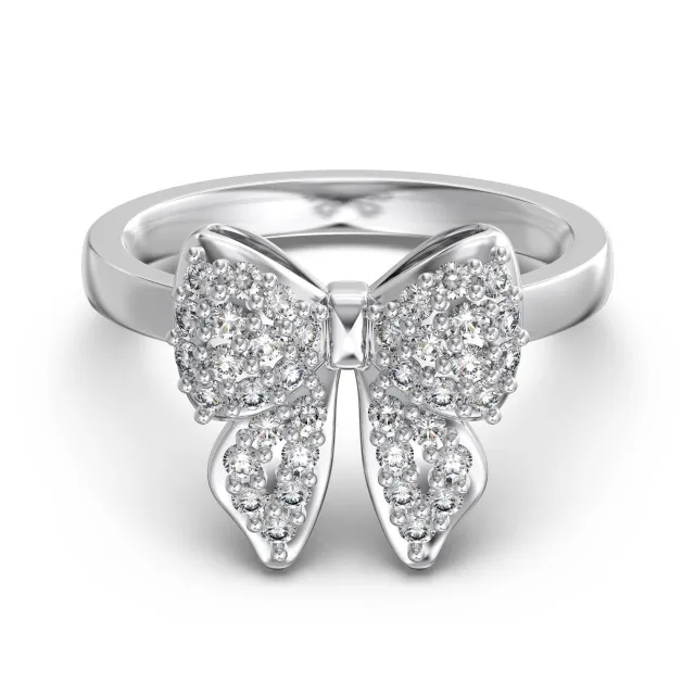 S925 Sterling Silver Ring For Women White Gold Color Dy121251Swwh - Shop at LoveMi