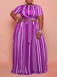 European And American Fashion Plus-size Two-piece Set - 3 Mixed Colors - View 1