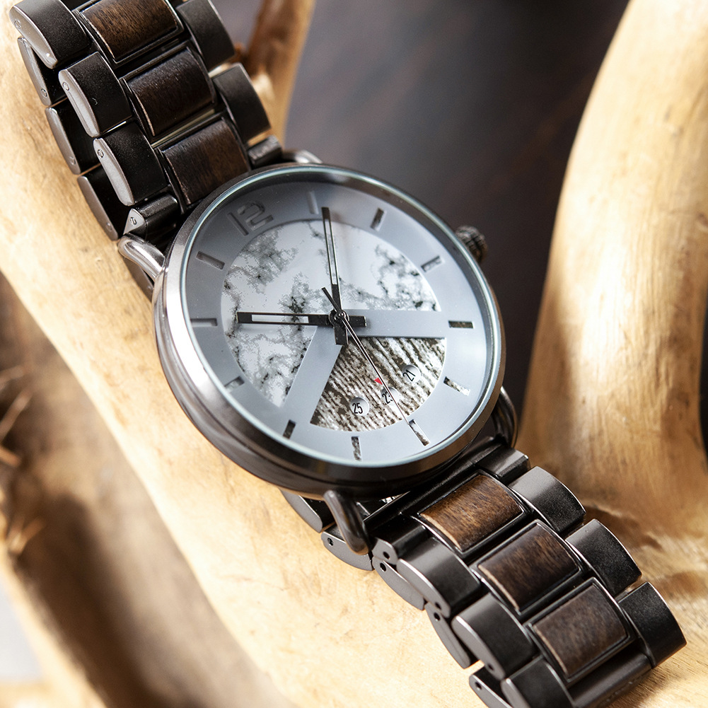 Mens Sporty Wooden Watch R30 3