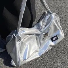 Crossbody Tote Prepuce Women's Large Capacity Commuter Bag Shoulder - Silver - View 1