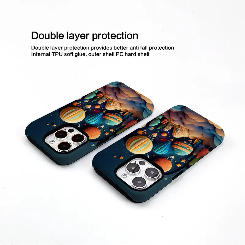 Hot Air Balloon Illustration Suitable Feilin Phone CaseTwo-in-one