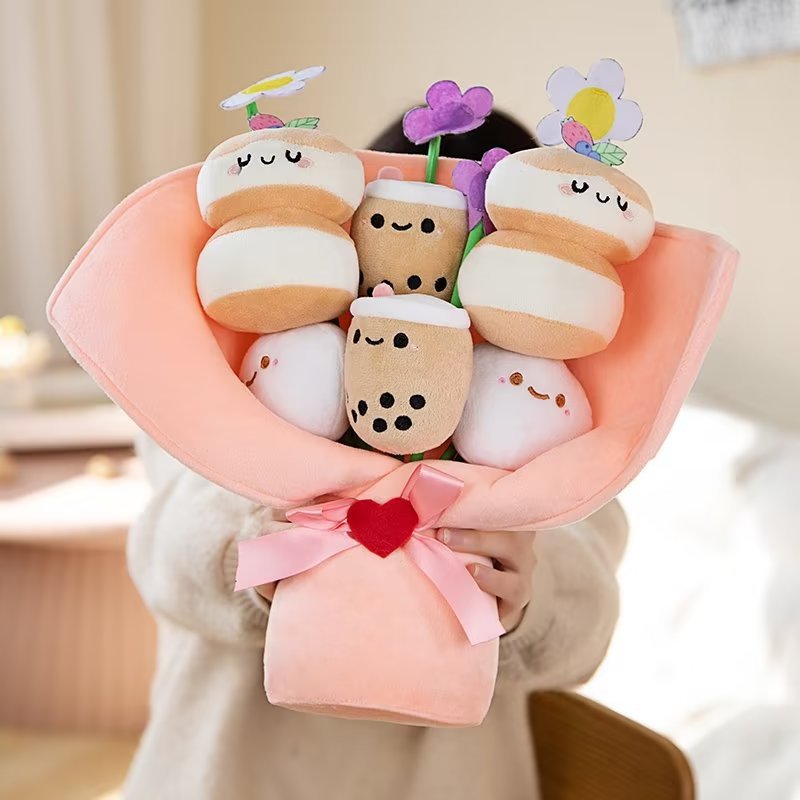 Milk Tea Bouquet Doll