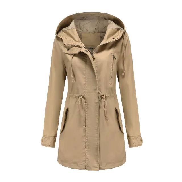 New Cotton Anorak Women's Spring And Autumn Coat Apricot - Shop at LoveMi