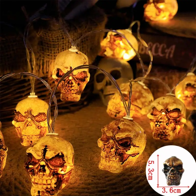 LED Halloween Indoor Fairy Ghost Easter Spider Skull And Pumpkin-themed Ambiance String Lights