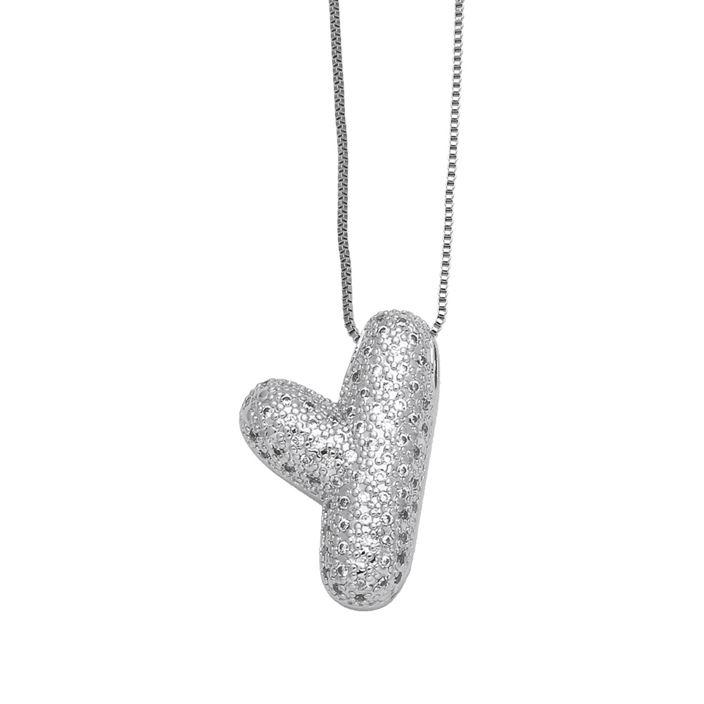 English Letter Pendant Necklace Copper Plated With True Gold