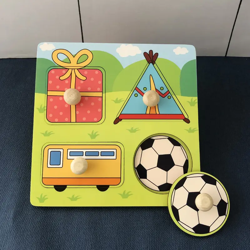 Hand Holding Puzzle Board Children's Montessori Early