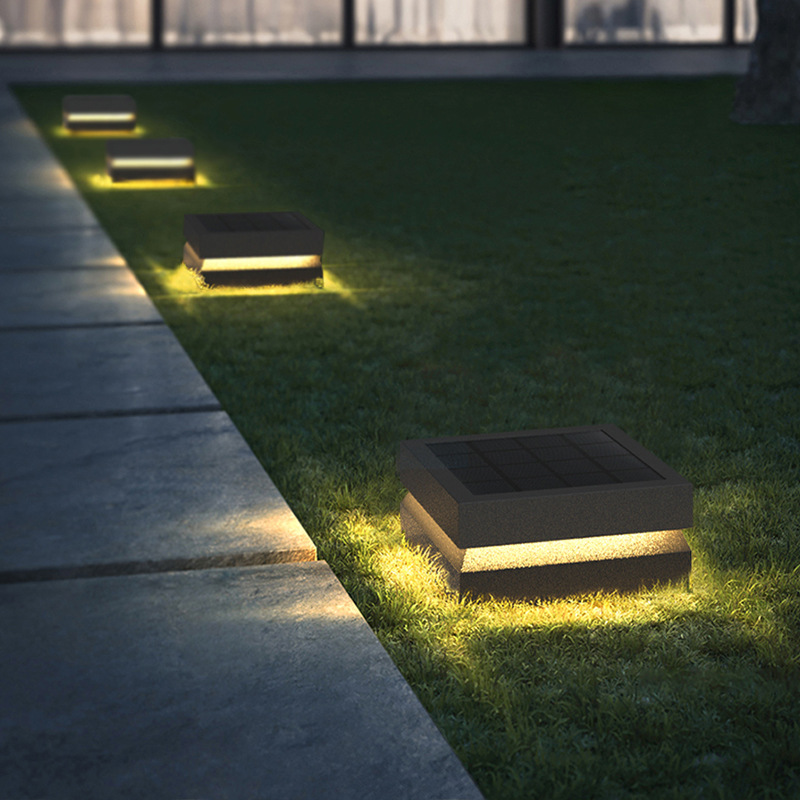 Outdoor Courtyard Waterproof Solar Minimalist Post Light — foto 3