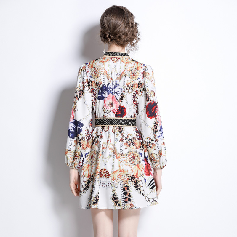 Floral High-Waist Short Dress, picture 4 of 5