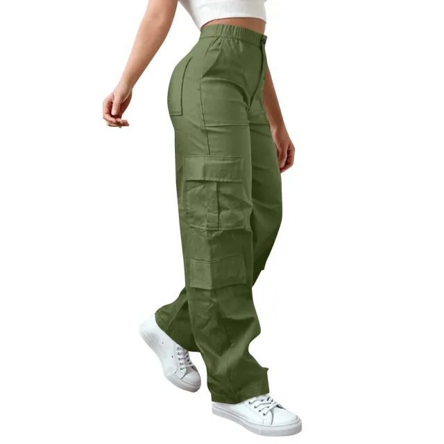 Waist Button Strip Zipper With Pockets Outdoor Mountaineering Leisure Overalls Trousers 55 Army Green - Shop at LoveMi