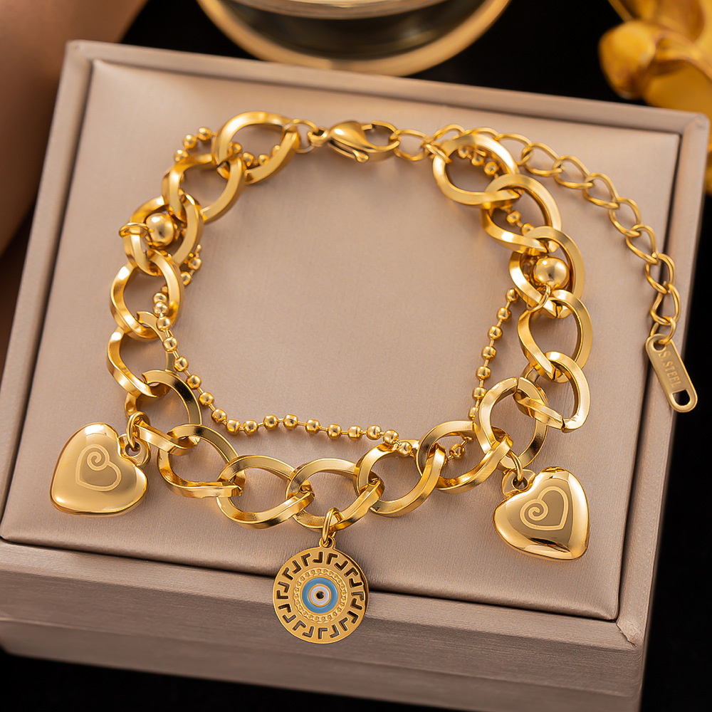 Titanium Steel Simple And Elegant Stainless Steel Oil Dropping Painted Titanium Steel Bracelet