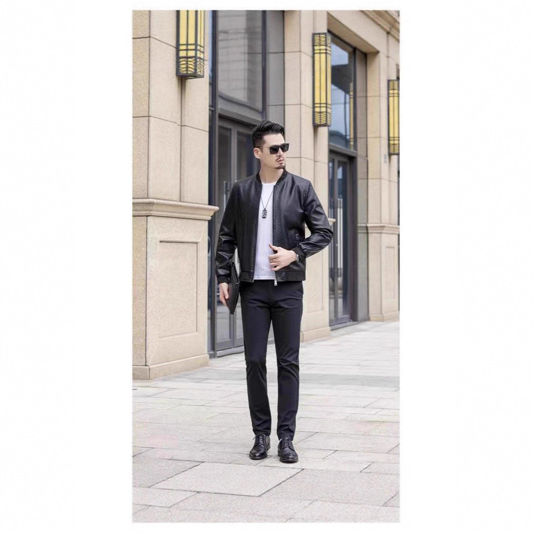 Ice Crack Pattern Fleece Lined New Mens Jacket 5