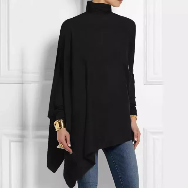 Women's Long sleeved Irregular Bottoming Top Black - Shop at LoveMi