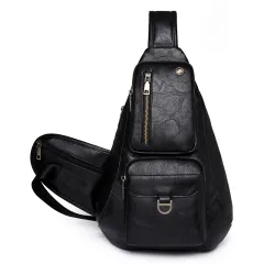 Women's Shoulder Messenger Bag Multi-functional Travel - Black - View 1