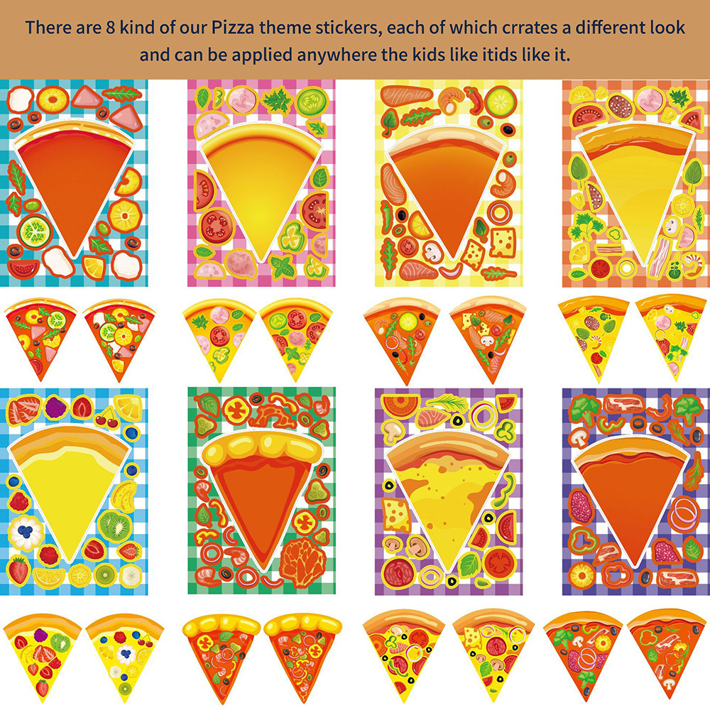 Title 3, Autocollants de puzzle de pizza gastronomique d...