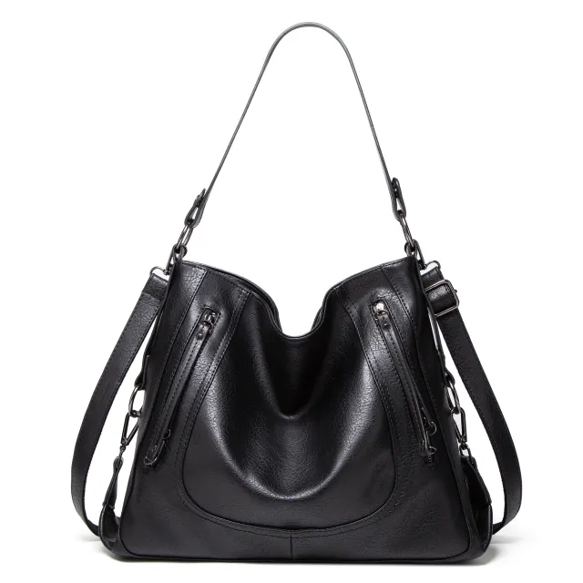 Fashion Large Capacity Totes Casual Handbag Shoulder Crossbody Retro Big Bag Black - Shop at LoveMi