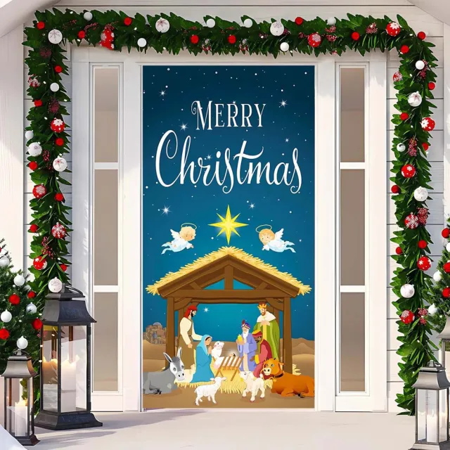 Christmas Curtain Decoration Hanging Cloth Background 15 Style - Shop at LoveMi