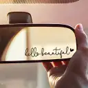 Hello Beautiful Car Rearview Mirror Stickers view 3