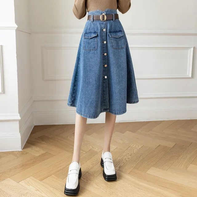 New Fashion Denim Skirt For Women Light Blue - Shop at LoveMi