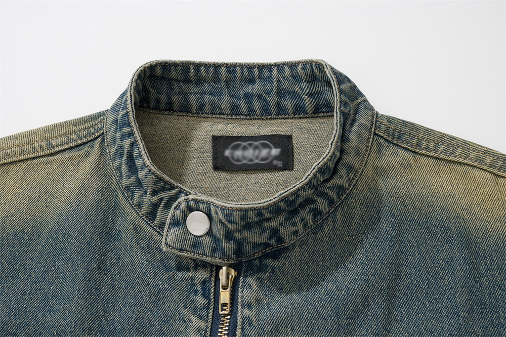 American Workwear Stitching Denim Coat