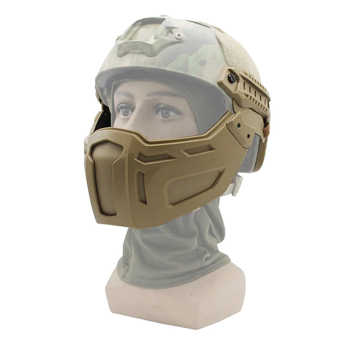 Tactical Helmet Half Face Mask Outdoor Tactics Folding 4