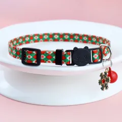 Clang Bow Tie Christmas Fashion Pet Collar - Collar Snowflake - View 1