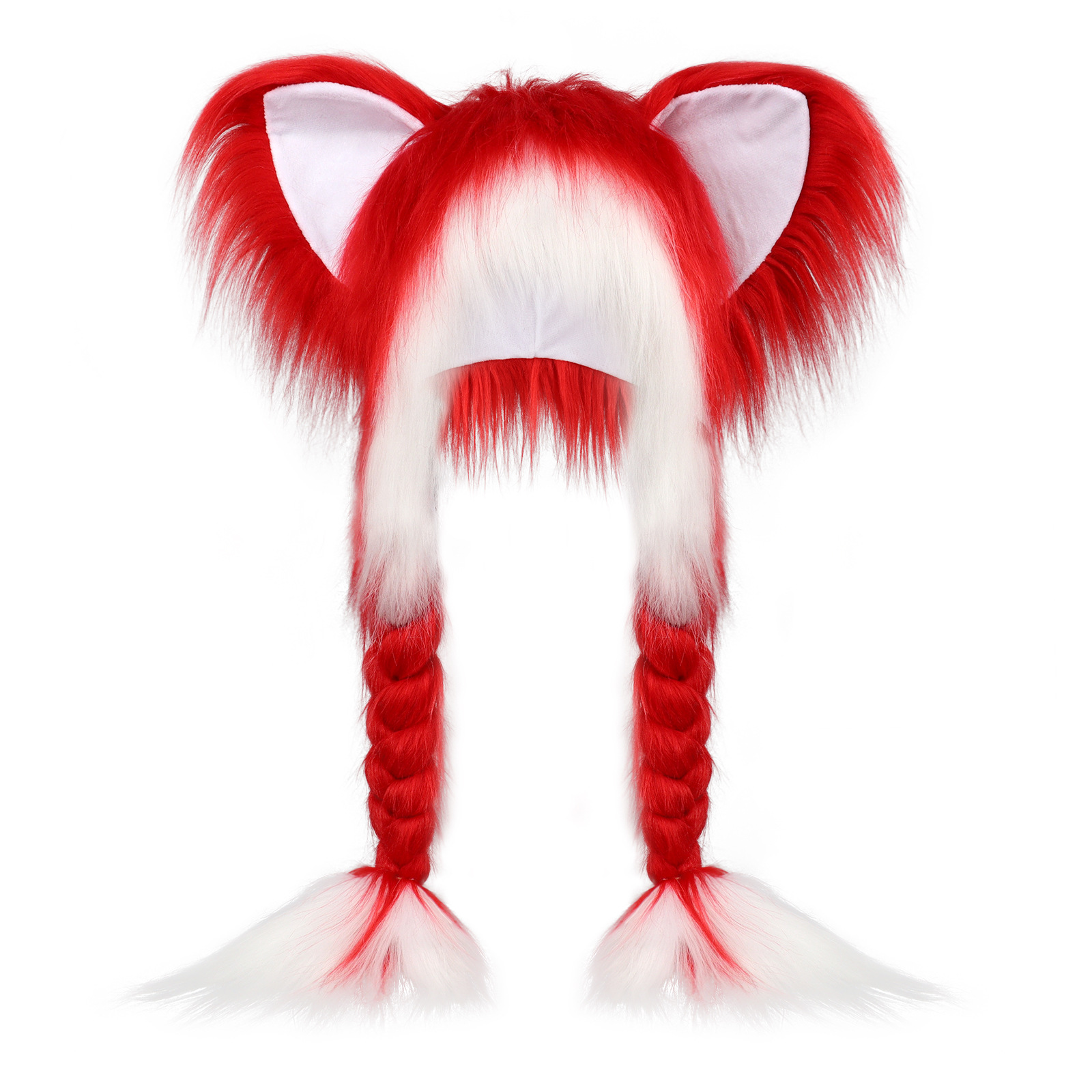 Plush 2D Cat-Ear Unisex Wig Cap - Women's Clothing