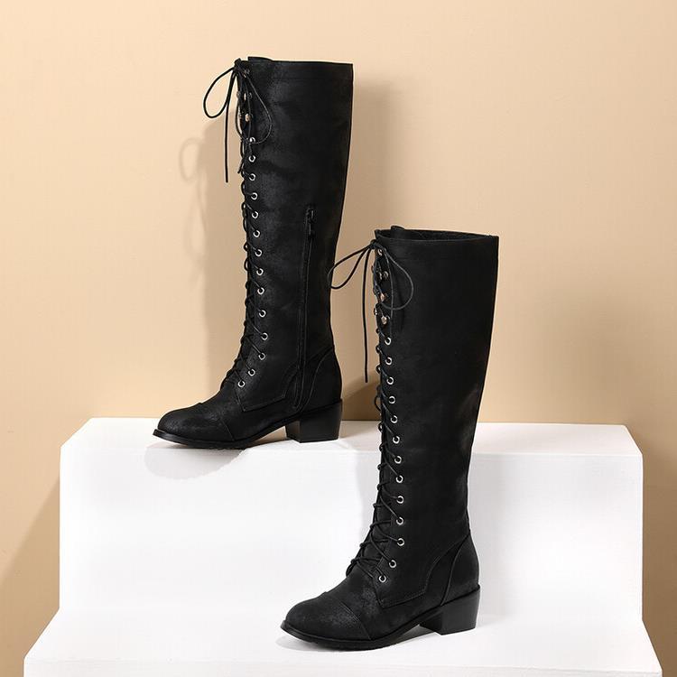 Over-the-Knee Boots with Crisscross Straps, picture 4 of 5