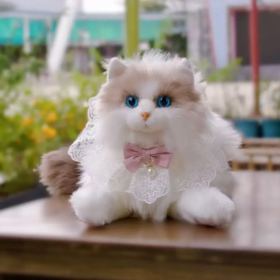 High-end Realistic Cat Doll, Ragdoll Plush Stuffed