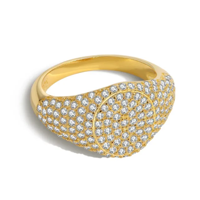 Gold plated Ring Female Starry With Diamonds Design Sense Ins Special interest Design Gold - Shop at LoveMi