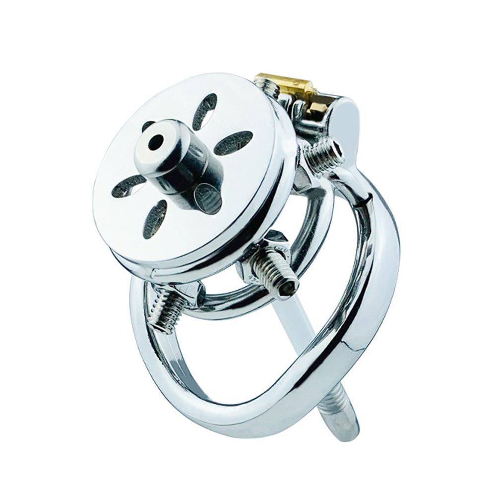 Stainless Steel Massage Flat Chastity Lock Anti-escape 25