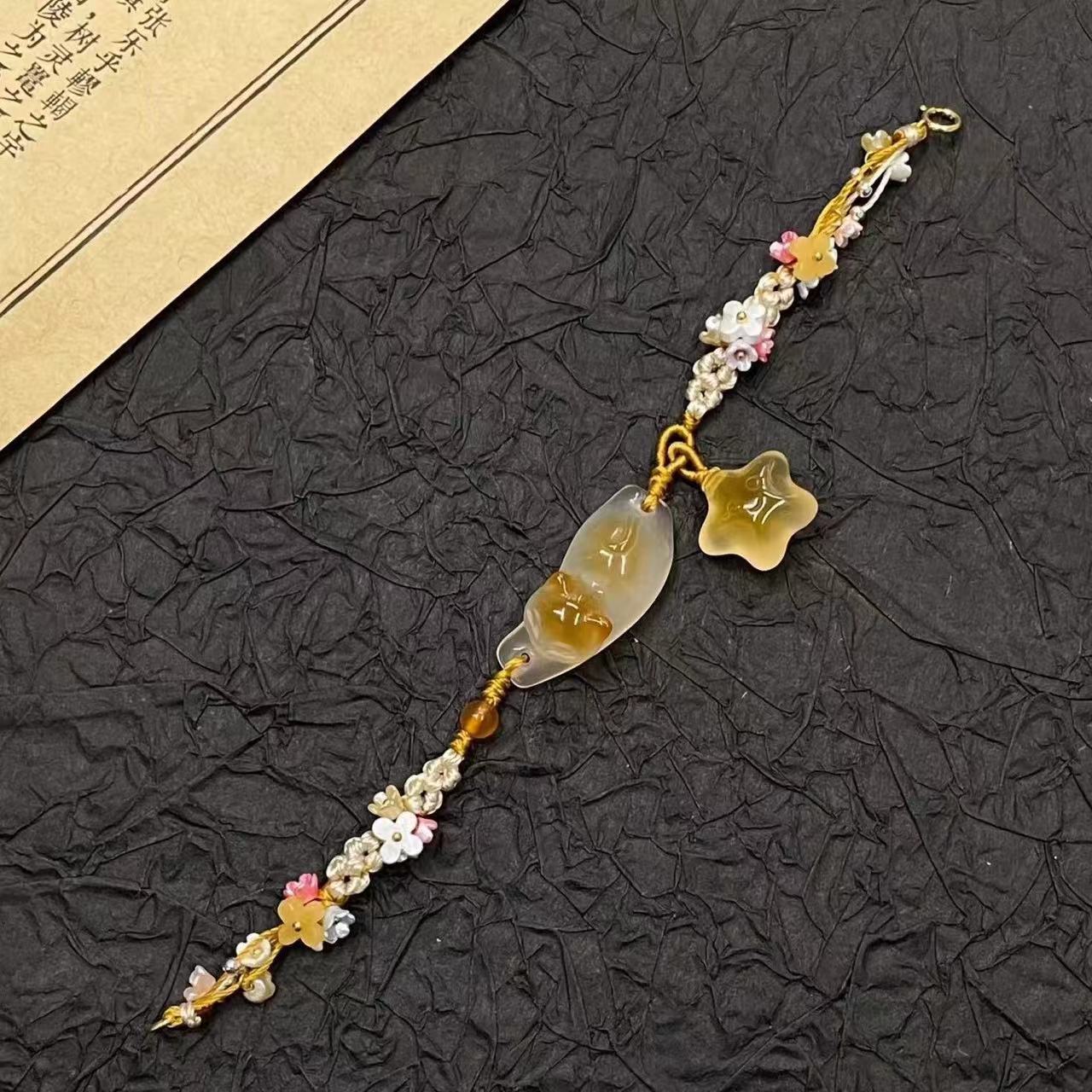 Osmanthus Cat XINGX Colorful Small Flower Woven Bracelet