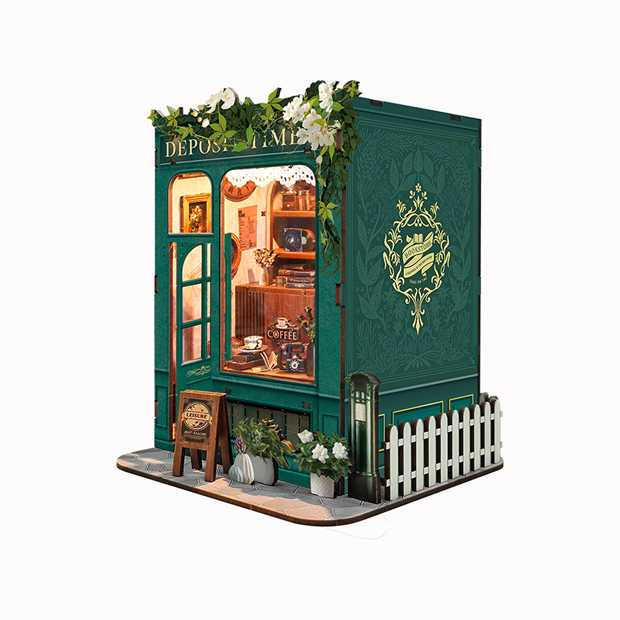 Small House Book Stand Handmade Diy Miniature Model 3D Puzzle Model