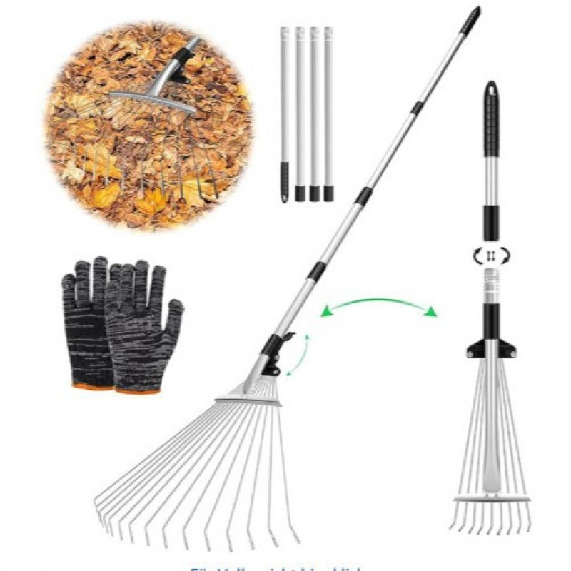 Stainless Steel Telescoping Leaf Rake