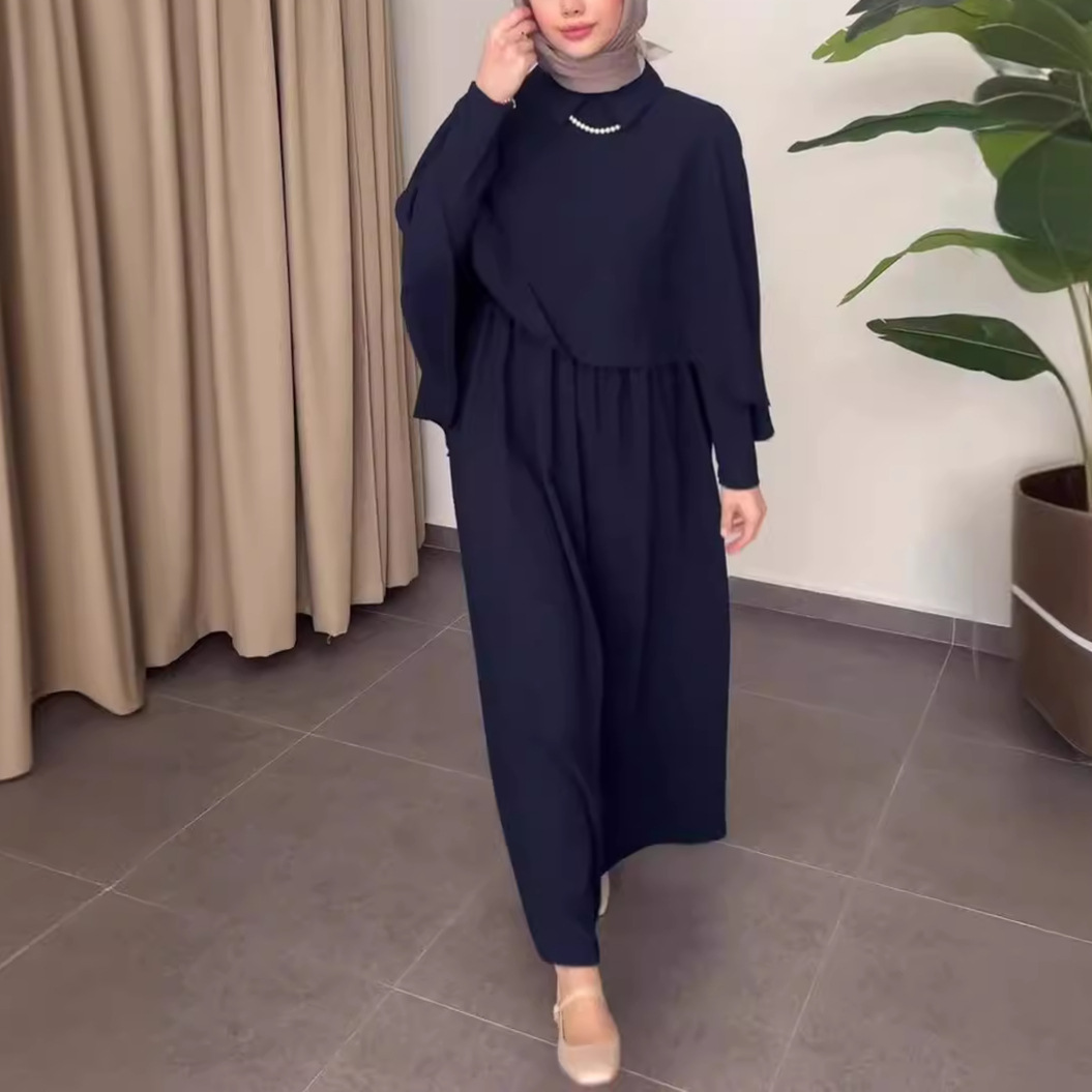 Loose Short Gown Dress Two piece Suit Black - Shop at LoveMi