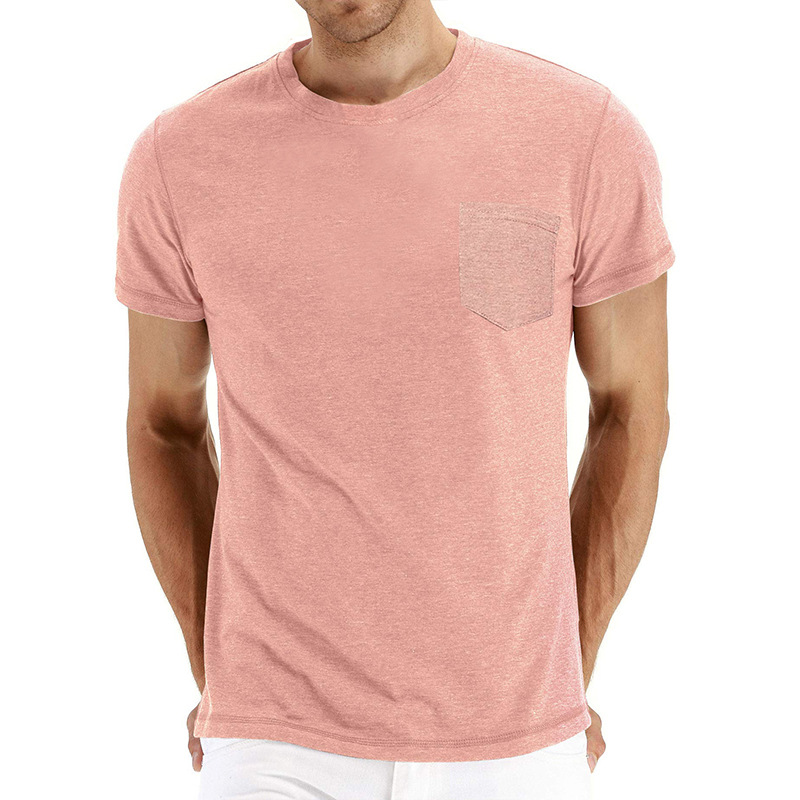 Men's Solid Color Casual Crewneck T-Shirt