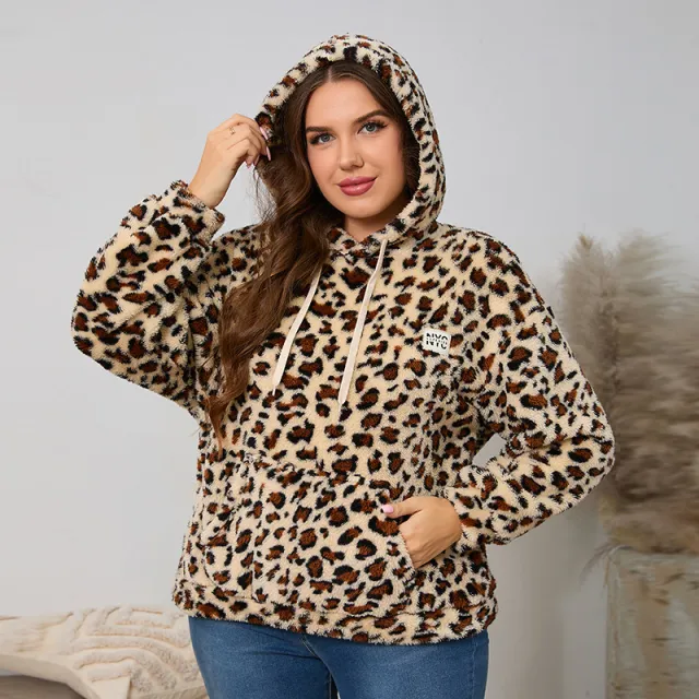 Women's Plus Size Hoodie Pullover Leopard - Shop at LoveMi