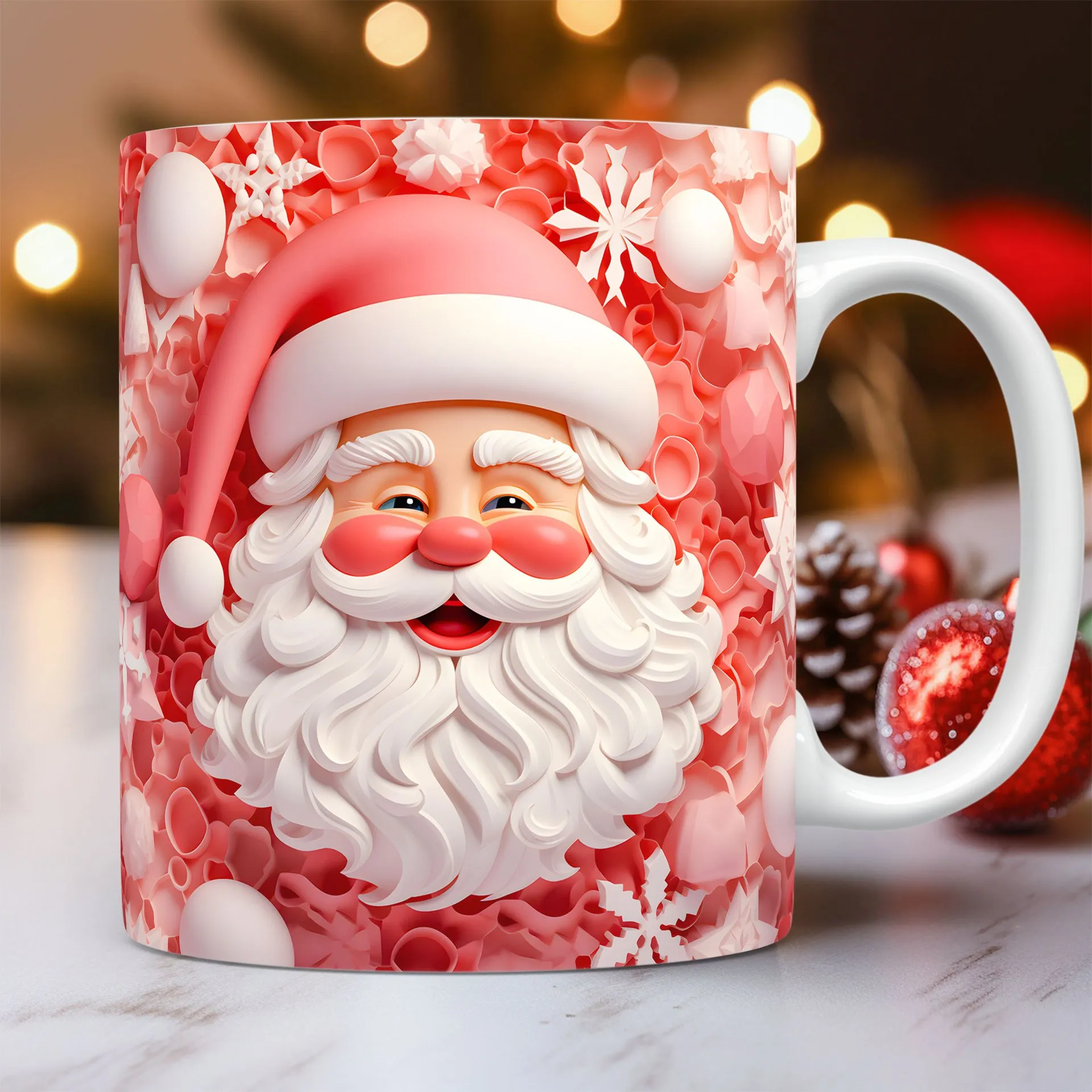 Creative 3D Christmas Ceramic Mug Unique Space Design Snowman Santa Coffee Cup Tea Milk Mug Christmas Gifts For Kids Adults Kitchen Gadgets – image 10