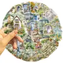 PET Transparent Garden Cottage Decorative Stickers view 4