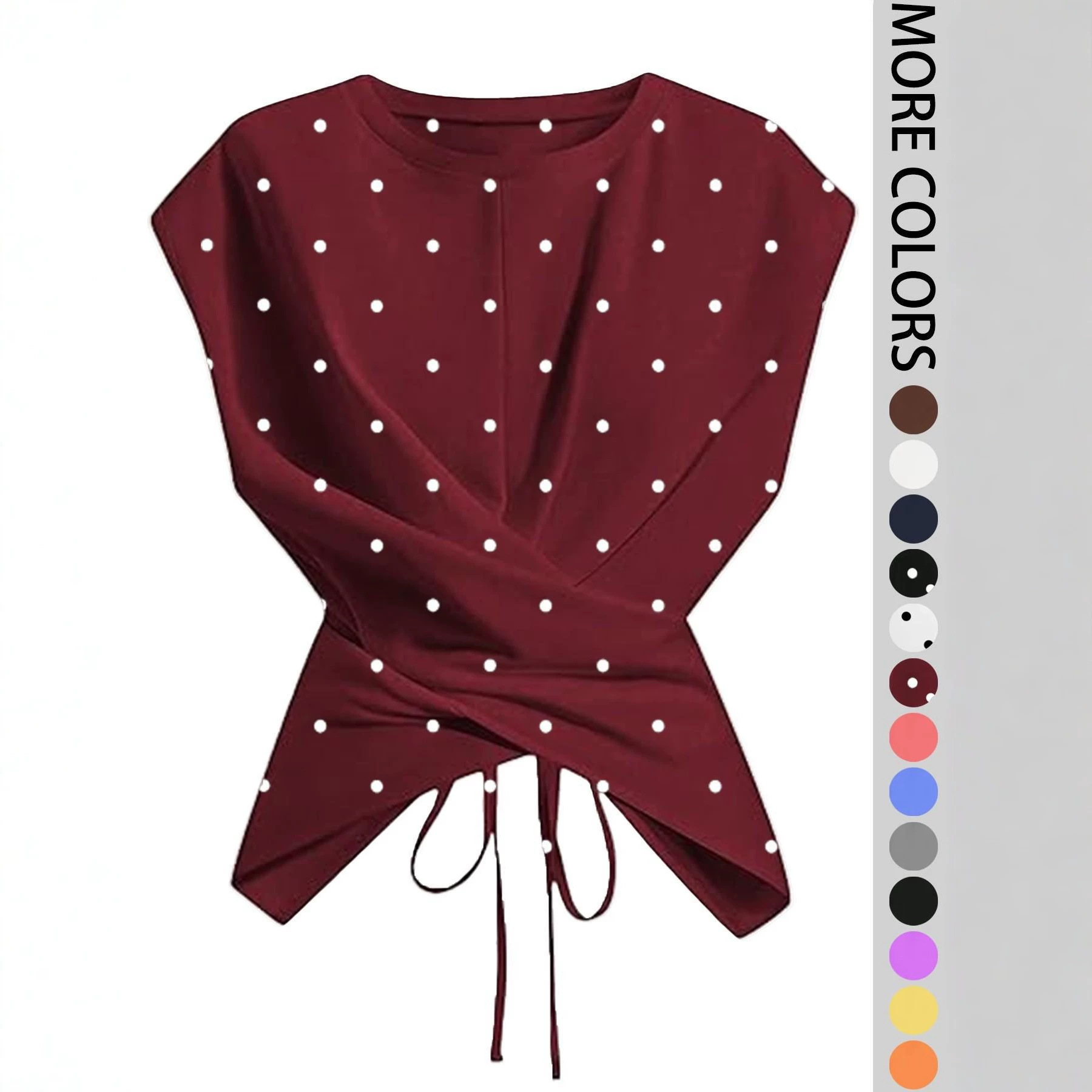 Versatile Cropped Top With A Crossover Tie At The Hem